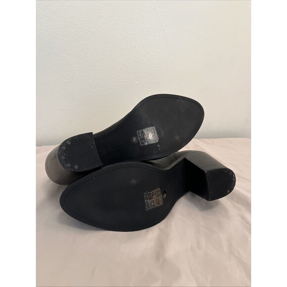 DOLCE VITA Stacie Leather Block Heel Bootie, Black & Snakeskin Trim- Size 8 - Picture 7 of 7